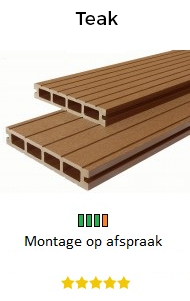 composietteak Balkon vlonders teak | Balkontotaal.nl